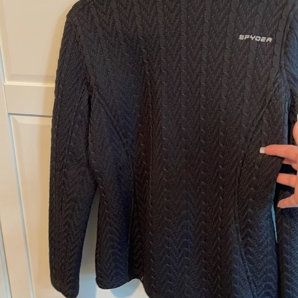 Spider Cable Knit Zip front sweater jacket - Picture 3 of 9